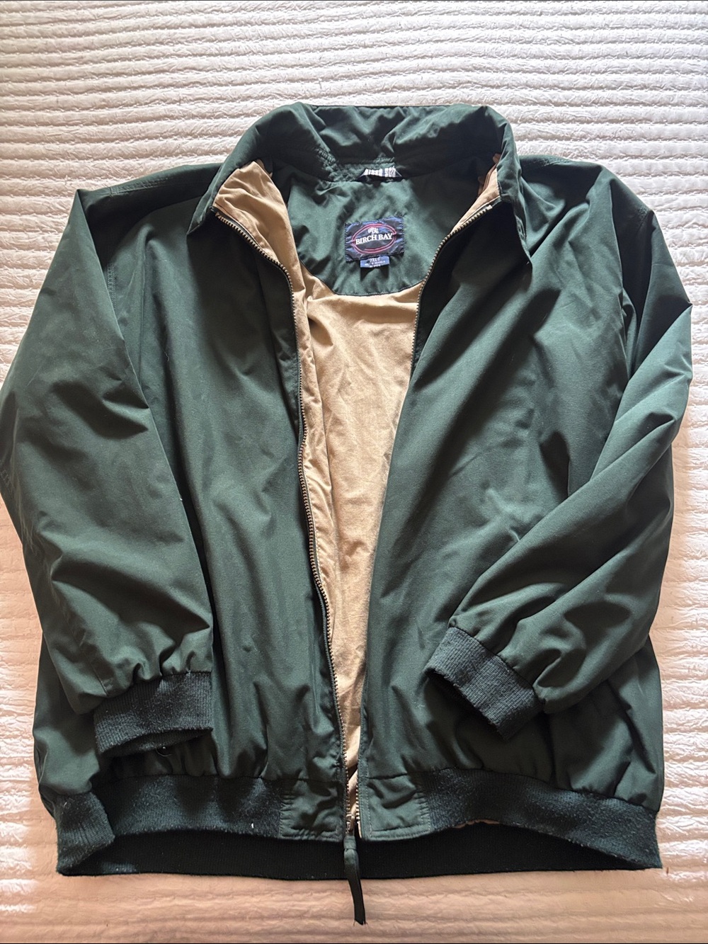 Windbreaker Jacket - Green & Tan